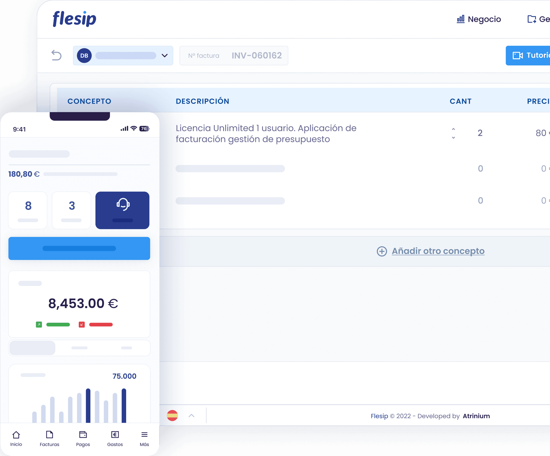 Con el software en la nube de Flesip, consigue facturas electrónica para pymes y autónomos de forma sencilla