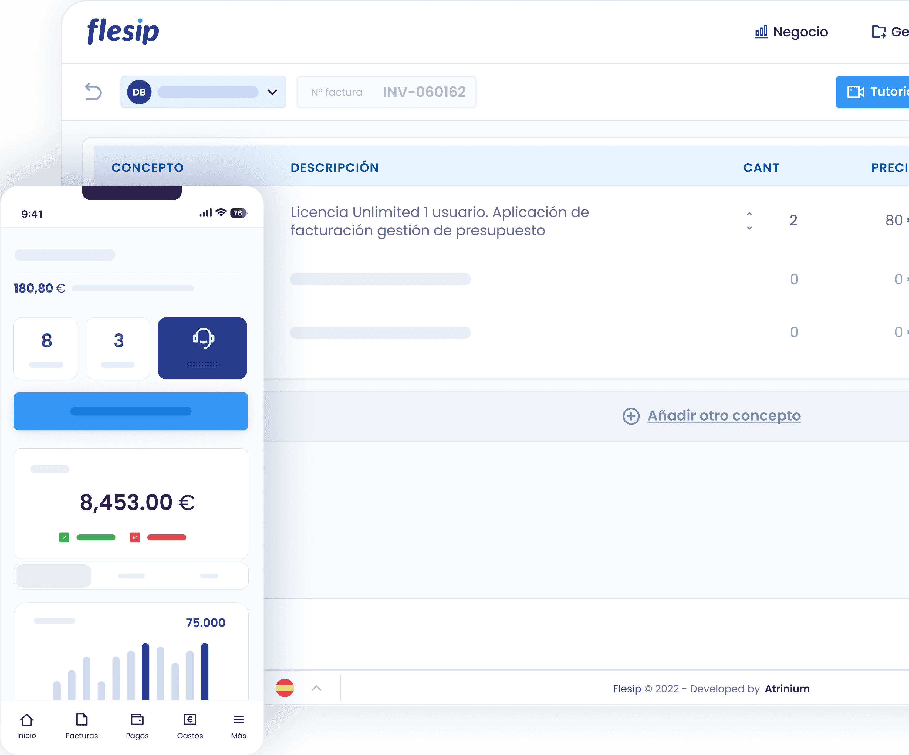 Con el software en la nube de Flesip, consigue facturas electrónica para pymes y autónomos de forma sencilla