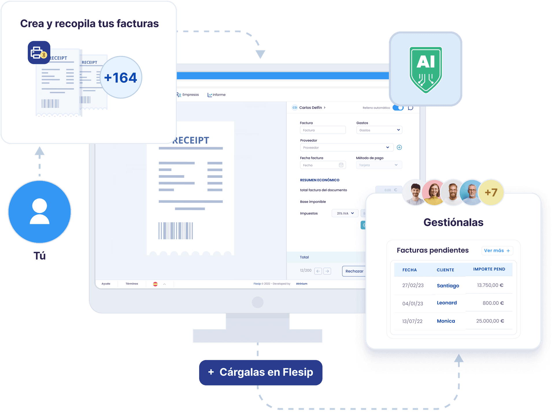 Crea y recopila facturas con Flesip