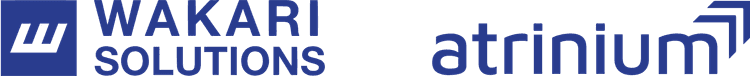 Logos de Wakari y Atrinium - distribuidores oficiales del software de facturación electrónica Flesip